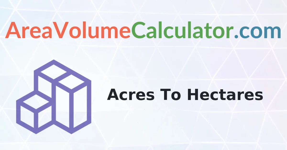 Convert 1200 Acres to Hectares Calculator