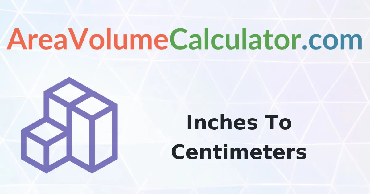 Convert 32 Inches To Centimeters Calculator