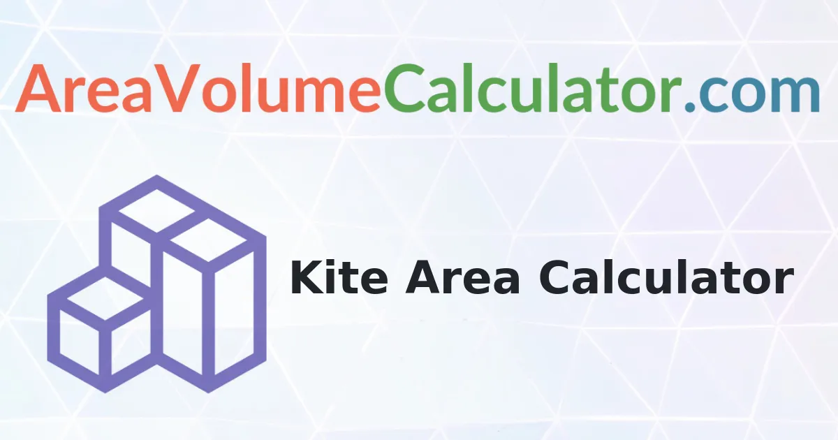 Area of Kite Diagonal-e 6 in and Diagonal-f 71 m Calculator