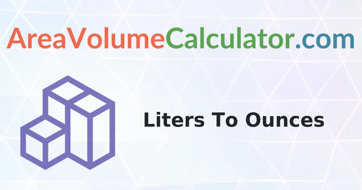 Convert 112 Liters To Ounces Calculator