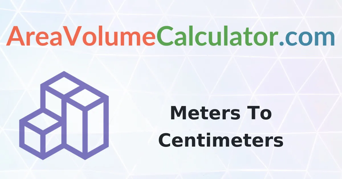 Convert 21 Meters To Centimeters Calculator