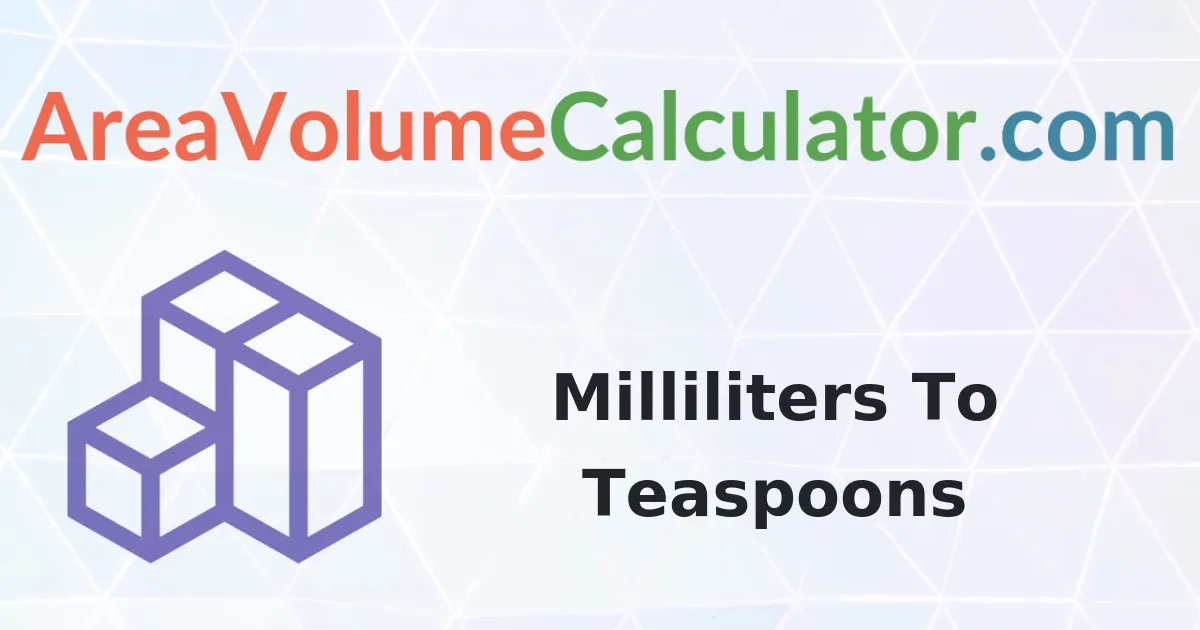 Convert 53 Milliliters to Teaspoons Calculator