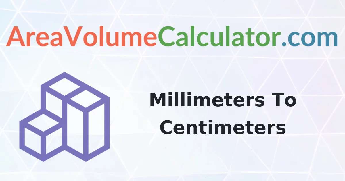 Convert 98000 Millimeters To Centimeters Calculator