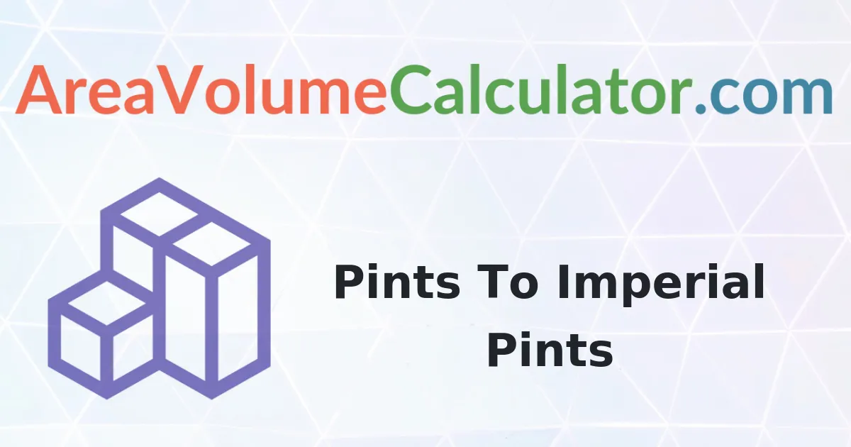 Convert 186 Pints to Imperial Pints Calculator