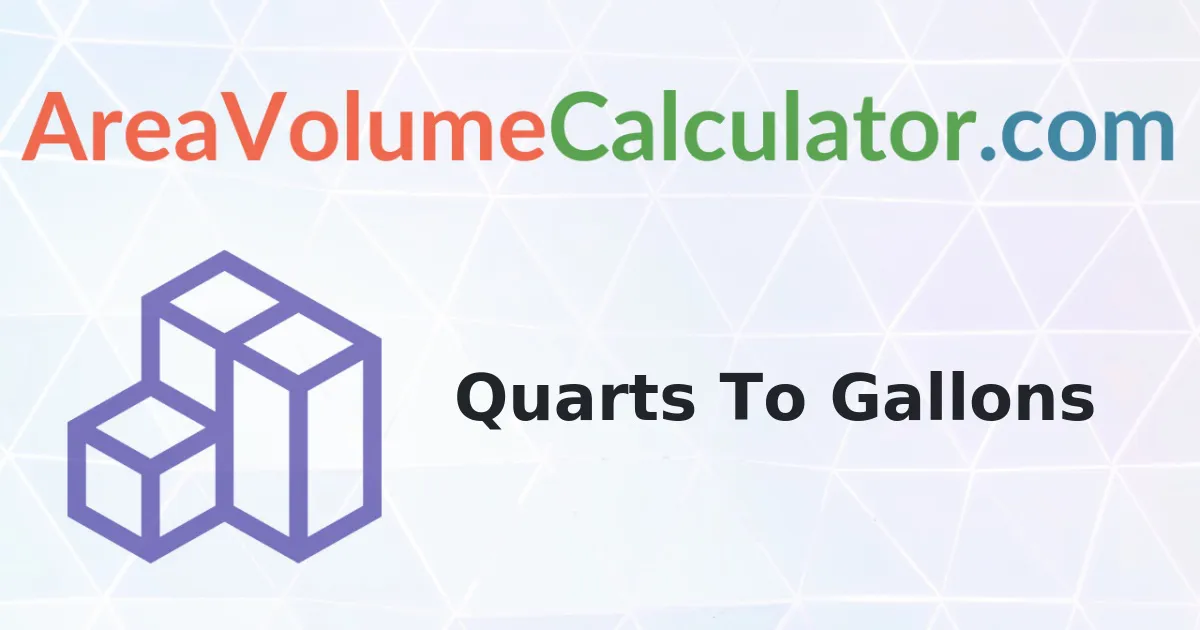 Convert 16 Quarts to Gallons Calculator