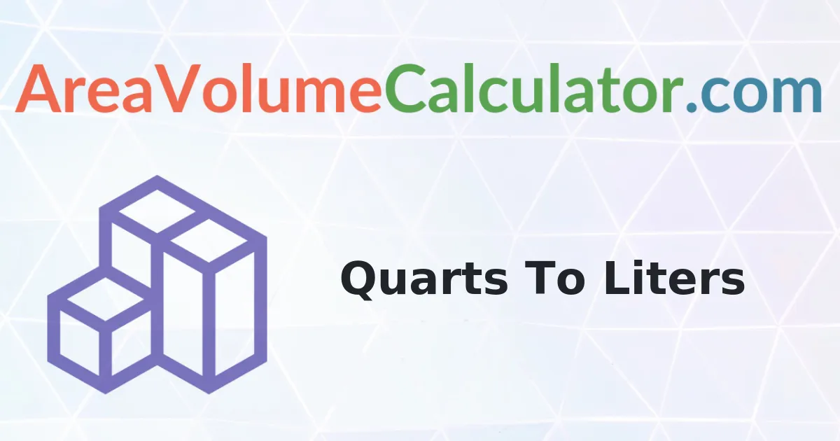 Convert 2500 Quarts to Liters Calculator