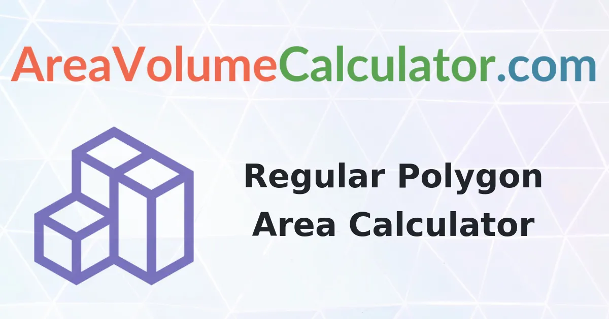 Area of a Regular Polygon 20 cm with  12 sides Calculator
