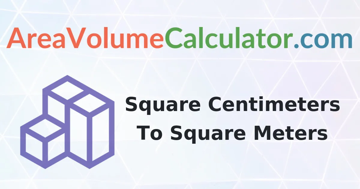 Convert 195 Square Centimeters to Square-Meters Calculator