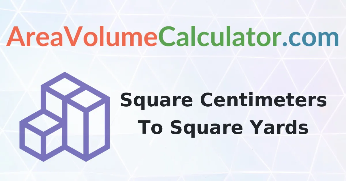 Convert 3000 Square Centimeters to Square-Yards Calculator
