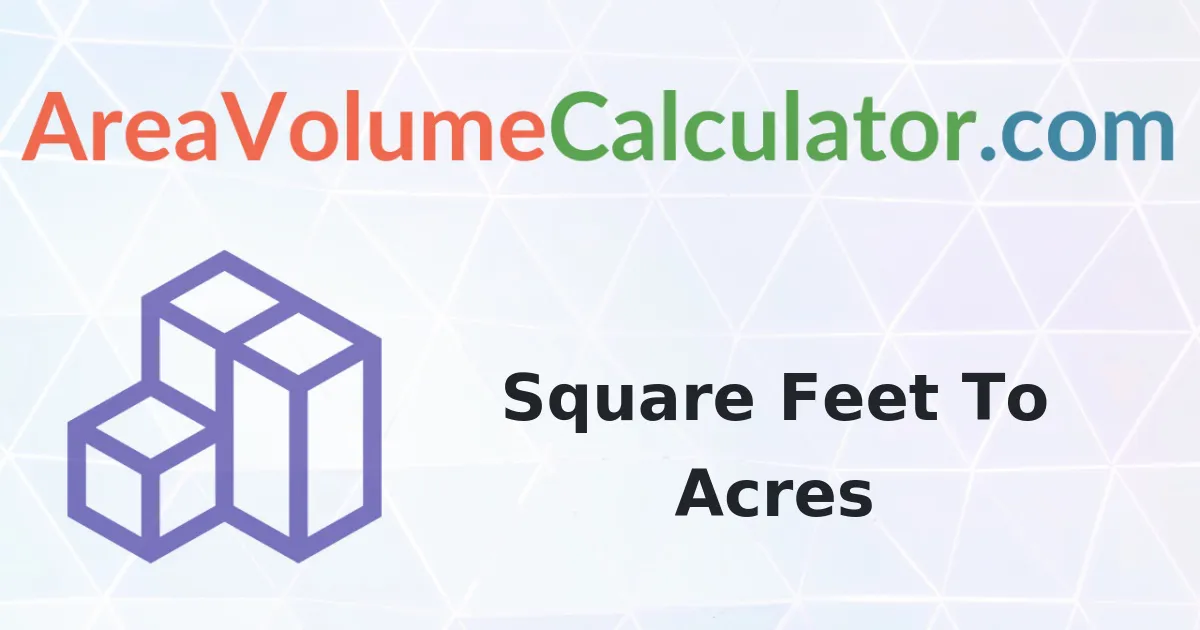 Convert 148 Square Feet to Acres Calculator