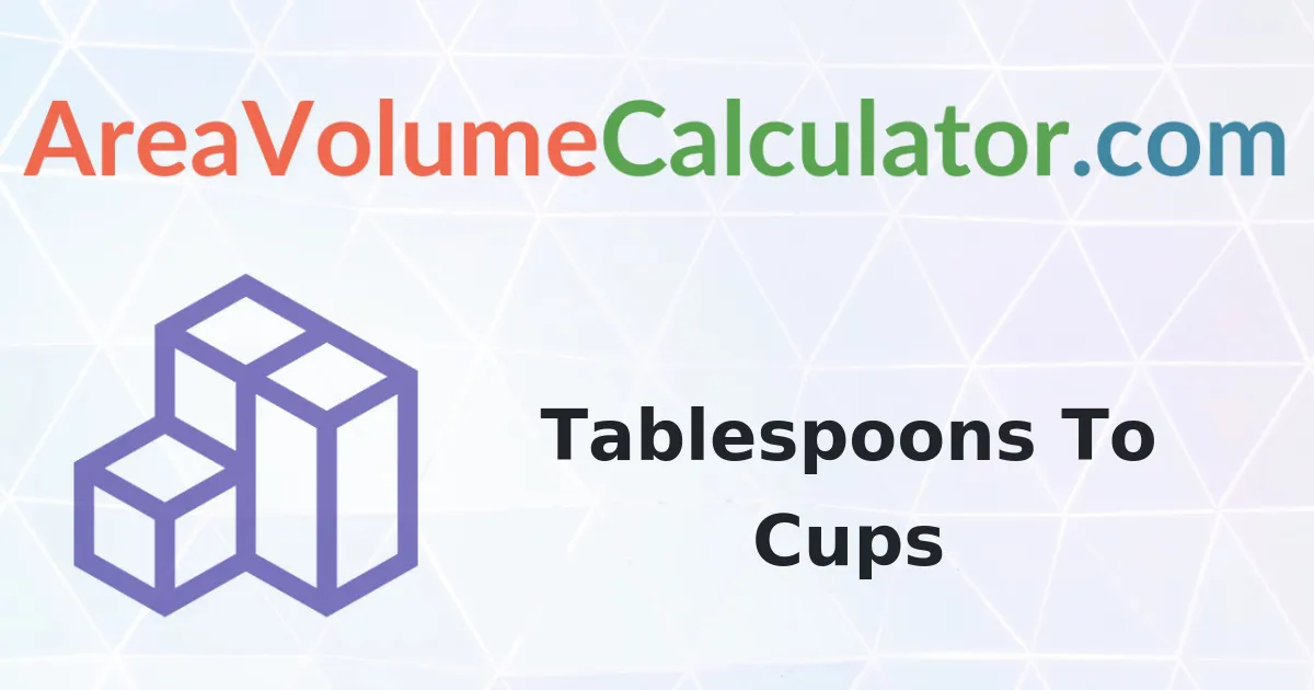 Convert 550 Tablespoons to Cups Calculator