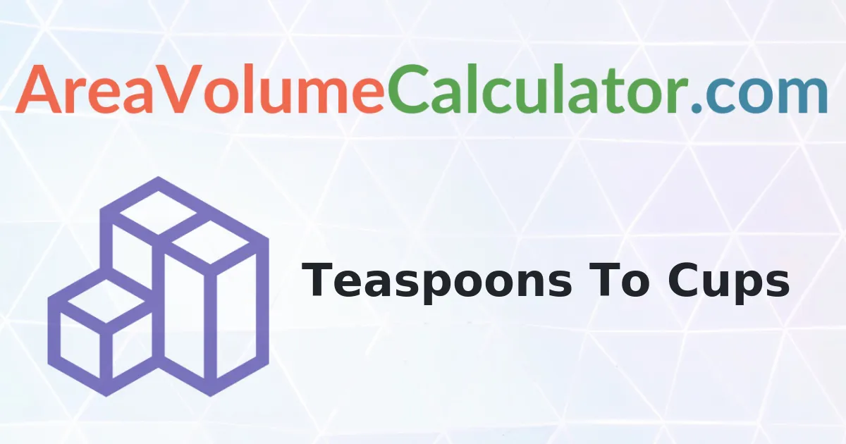 Convert 825 Teaspoons to Cups Calculator