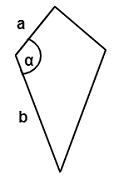 Area of a Kite Calculator (Unequal Sides)
