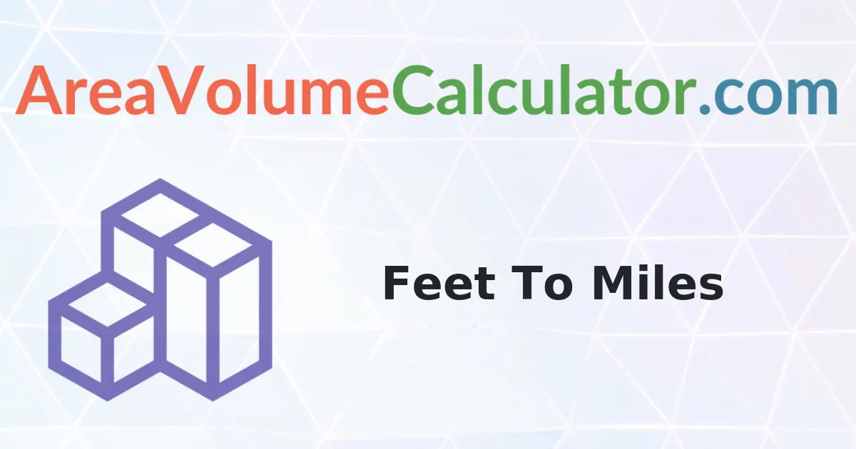 Convert 492 Feet To Miles Calculator