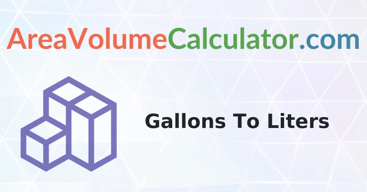 Convert 434 Gallons To Liters Calculator